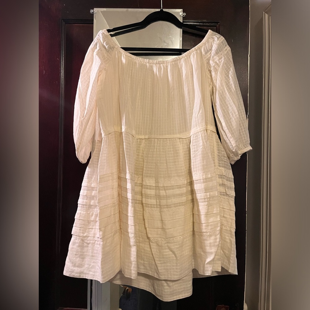 Free People White Off the Shoulder Dress Large